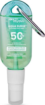 Earth Rhythm Sunscreen - SPF 50 Aqua Surge Sunscreen Spray Enriched With Hyaluronic Acid & Vitamin B3