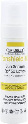 SA BELLE Sunscreen - SPF 50 Lotion with Niacinamide, Allantion & Licorice Extract Broad Spectrum UVA/UAB