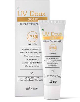 ब्रिंटन UV डॉक्स गोल्ड सिलिकॉन सनस्क्रीन जेल SPF - 50 PA++