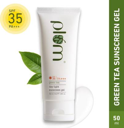 Plum Sunscreen - SPF 35 PA+++ Green Tea Daylight Sunscreen Gel | SPF For Oily, Acne Prone Skin | SPF 35