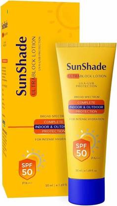 SunShade Sunscreen - SPF 50 PA+++ ULTRA BLOCK LOTION UVA+UVB PROTECTION BROAD SPECTRUM