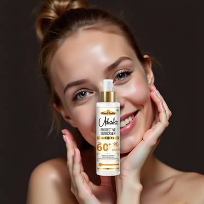 Utkrisht Sunscreen - SPF 60+ PA+++ Khadi Sunscreen Lotion SPF 60 with Ayurvedic Skin Comfort