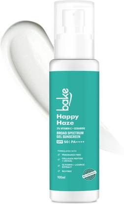 Bake Cosmetics Sunscreen - SPF 50 PA++++ 2% Ceramide with Vitamin C SPF 50 PA+++ Broad Spectrum Sunscreen | UVA/B rays