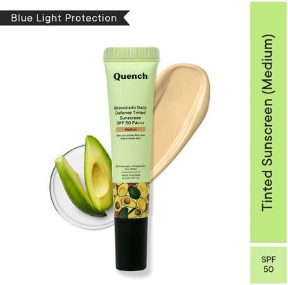 Quench Sunscreen - SPF 50 PA+++ 2% Niacinamide Tinted Sunscreen SPF 50 PA+++ (Medium)