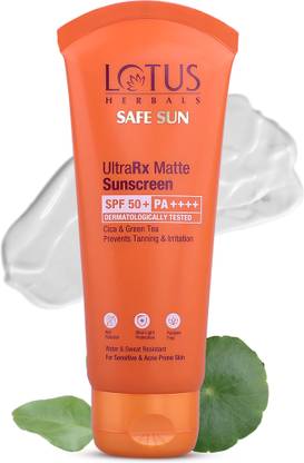 LOTUS HERBALS Sunscreen - SPF 50 PA++++ UltraRX matte sunscreen SPF 50+ PA++++|For Sensitive and acne prone skin