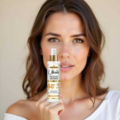 Utkrisht Sunscreen - SPF 60+ PA+++ Khadi Sun Safe Lotion SPF 60 for Skin Brightness