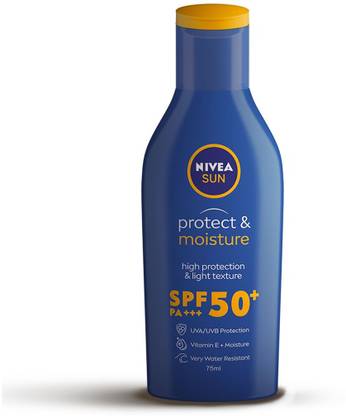 NIVEA Sunscreen - SPF 50+ PA++++ UVA UVB, Moisturizing Lotion with Vitamin E, For Men & Women