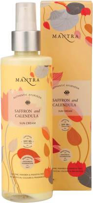 MANTRA Sunscreen - SPF 50 PA++ Saffron & Calendula Sun Cream - SPF 30