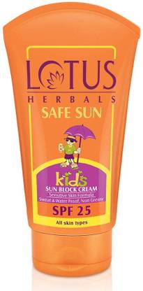 LOTUS HERBALS Sunscreen - SPF 25 PA+++ SAFESUN KID CREAM