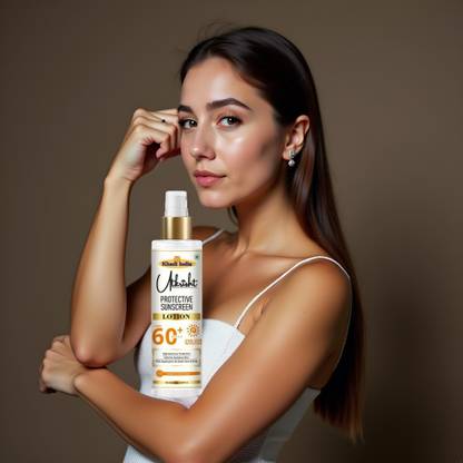 Utkrisht Sunscreen - SPF 60+ PA+++ Khadi Herbal SPF 60 Lotion for Tan-Free Radiant Skin