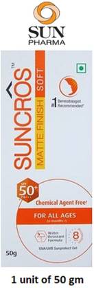 SUN PHARMA Sunscreen - SPF 50 PA+++ Sun Cros Matte Finish Soft Gel