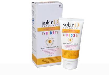 Solar D Sunscreen - SPF 50 PA++++ KIDS Sunscreen UV Activeted Vitamin D Technology