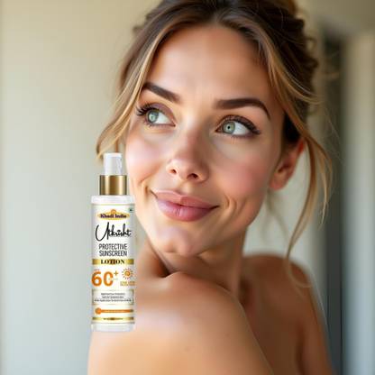 Utkrisht Sunscreen - SPF 60+ PA+++ Khadi Herbal SPF 60 Sunscreen Lotion for Gentle Everyday Use