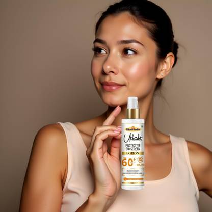 Utkrisht Sunscreen - SPF 60+ PA+++ Khadi SPF 60 Lotion for Skin Cooling and Protection