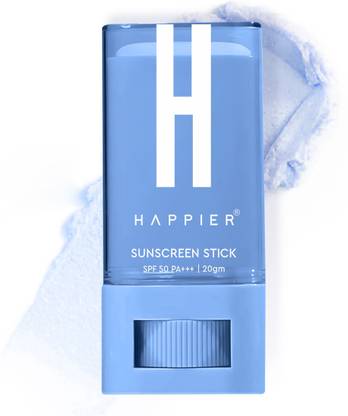 HAPPIER Sunscreen - SPF 50 PA+++ Sunscreen Stick SPF 50 PA+++, 8 hours Protection Lightweight & Quick Absorption