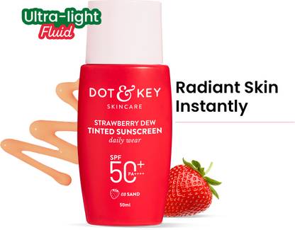 Dot & Key Sunscreen - SPF 50 PA++++ STRAWBERRY DEW TINTED SUNSCREEN SPF 50 PA++++ protects & perfects skin -03 SAND