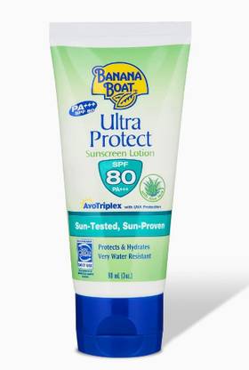 Banana Boat Sunscreen - SPF 50 PA+++ Ultra Protect Sunscreen Lotion Protect & Hydrates SPF 80 PA+++ 90mL