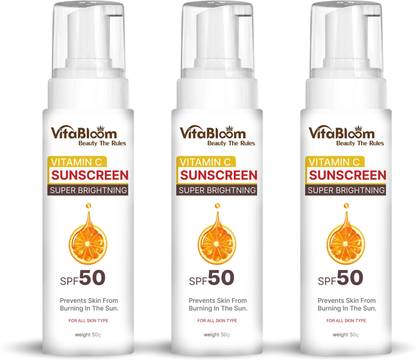 VitaBloom Sunscreen - SPF 50++++ PA+++ Vitamin C Super Brightening Ultra Light Sunscreen SPF 50 PA+++ |