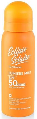 ECLIPSE SOLAIRE Sunscreen - SPF 50 PA+++ Lumiere Mist Sunscreen Spray UVA/ UVB/ IR / BR / VR / Yuderma