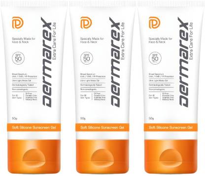 Dermarex Sunscreen - SPF 50 PA+++ Silicone Sunscreen Gel | Gel Based Sunscreen | Dermatalogically Tested