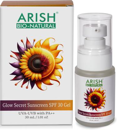 ARISH BIO-NATURAL Sunscreen - SPF 30 GLOW SECRET SUNSCREEN SPF 30 GEL