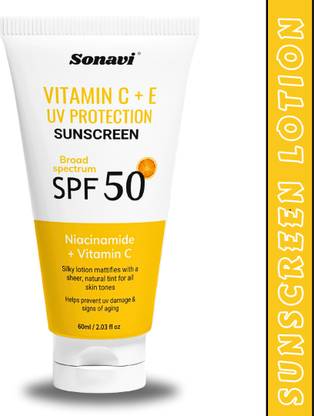 Sonavi Sunscreen - SPF 50 PA+++ Vitamin C+E Super Bright,Water Light For Deeply Hydrating