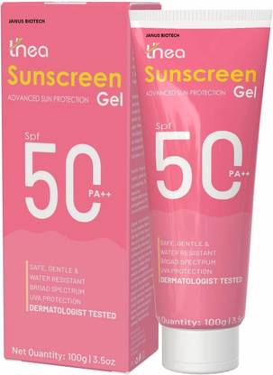 Janus Biotech Sunscreen - SPF 50 PA++ Thea Sunscreen Gel SPF 50 PA++ | Lightweight & Non-Greasy