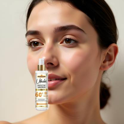 Utkrisht Sunscreen - SPF 60+ PA+++ Khadi Herbal SPF 60 Lotion for Sun Repair and Daily Nourishment
