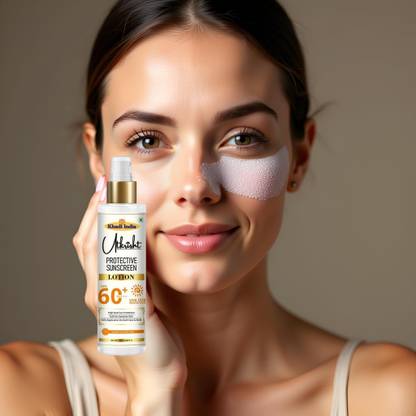 Utkrisht Sunscreen - SPF 60+ PA+++ Khadi Skin Shield Sunscreen Lotion SPF 60 Natural Base
