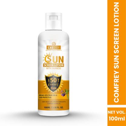 Cassidy Sunscreen - SPF 50 PA++++ COMFREY Sunscreen Lotion For Skin,For Men & Women