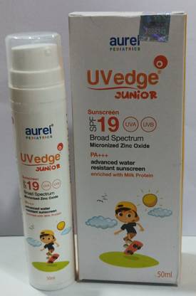 Aurelderma Sunscreen - SPF 50 PA+++ Uvedge junior sunscreen SPF19 (50ml)