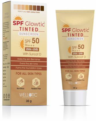 SPF Glowtic Sunscreen - SPF 50 PA+++ Tinted Suncreen with SPF 50