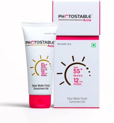 Photostable Sunscreen - SPF 55+ PA+++ SunPharma Acne Sunscreen SPF 55+ PA+++ 12-Hour UV Protection