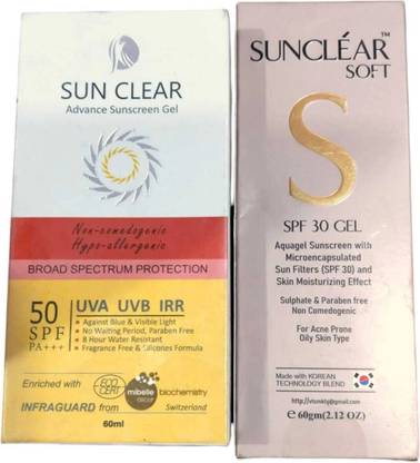 Sunclear Sunscreen - SPF 50 PA++++ Advance Sunscreen with Spf50 /Soft sunscreen With spf30