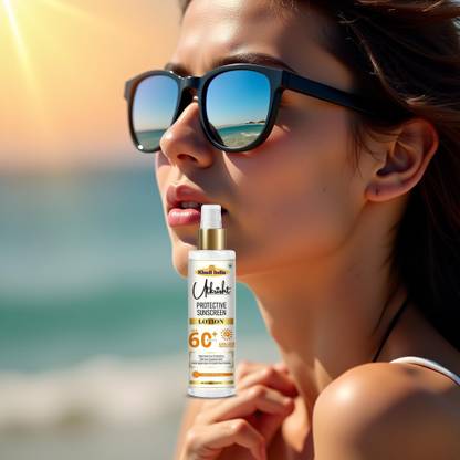 Utkrisht Sunscreen - SPF 60+ PA+++ Khadi SPF 60 Herbal Lotion for Clear and Protected Complexion