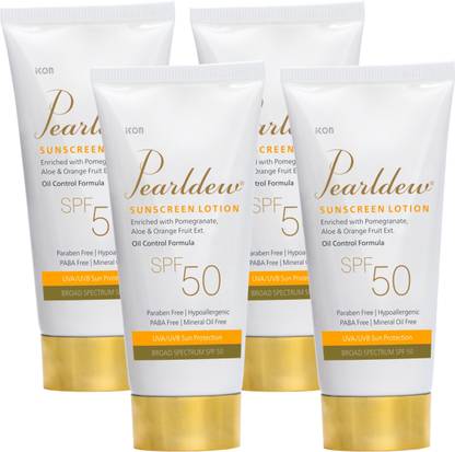 Pearldew Sunscreen - SPF 50 Sunscreen Lotion SPF 50 50 ml | With Aloe Vera| UVA & UVB Protection