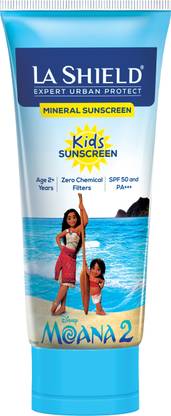 La Shield Sunscreen - SPF 50 PA+++ Sunscreen - SPF 50 PA+++ Disney Moana 2 Kids|Free sticker set of 9