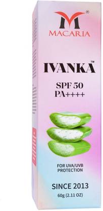 MACARIA Sunscreen - SPF 50 PA++++ Ivanka Sunscreen SPF 50+ PA++++UVA UVB Sun Protection