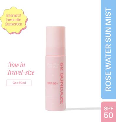 52 Sundaze Sunscreen - SPF 50 PA++++ Rose Water Sun Mist