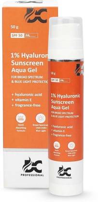 DC PROFESSIONAL Sunscreen - SPF 50 PA++++ 1% Hyaluronic Sunscreen Aqua Ultra Light Gel