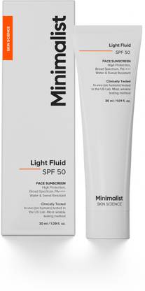 Minimalist Sunscreen - SPF 50 PA++++ Light Fluid SPF 50 Face Sunscreen