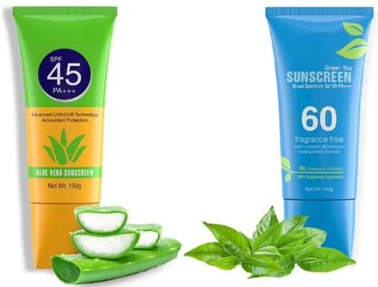 FLORERO Sunscreen - SPF SPF 45 & 60 PA+++ Sunscreen - SPF 60 PA+++ & 45 Lightweight sunscreen