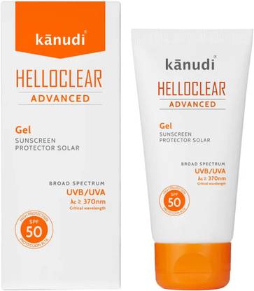 KaNuDi Sunscreen - SPF 50 PA+++ Helloclear Advanced Gel Sunscreen for Women & Men