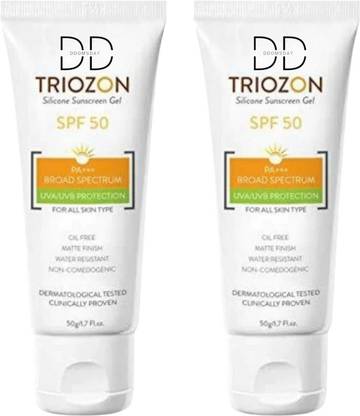 DOOMSDAY Sunscreen - SPF 50 PA+++ TRIO+ZON SUNSCREEN GEL COMPLETE PROTECTION FOR UVA/UVB RAYS PACK OF (50g X 2)
