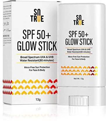 Sotrue Sunscreen - SPF 50+ PA+++ SPF 50+ Glow Stick Sunscreen | Broad Spectrum UVA & UVB | Invisible Finish