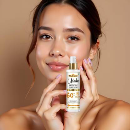 Utkrisht Sunscreen - SPF 60+ PA+++ Khadi Herbal SPF 60 Lotion with Soft Skin and Fresh Texture