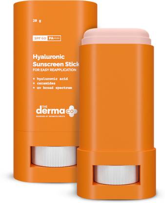 The Derma Co Sunscreen - SPF 50 PA++++ Hyaluronic Sunscreen Stick with SPF 60 & PA++++ For Easy Reapplication