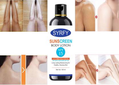 SYRFY Sunscreen - SPF 50 body lotion moisturizer - SPF 15 PA++ (100 g)