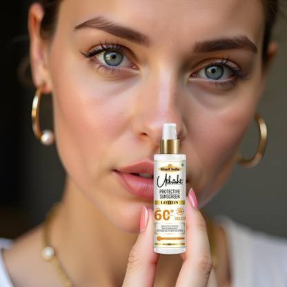 Utkrisht Sunscreen - SPF 60+ PA+++ Khadi Herbal SPF 60 Lotion with Refreshing Herbal Care