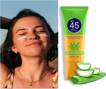 GABBU Sunscreen - SPF 45 PA+++ Sunscreen - SPF 50 PA+++ Professional Care Aloe Vera Sunscreen Lotion